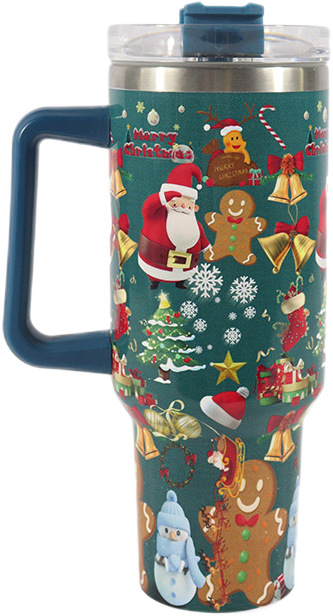 Christmas Pattern Vacuum Tumbler